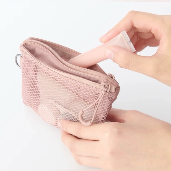 π Muji Polyester Two Zipper Case_Small_Pink_NWT π - Picture 4 of 6
